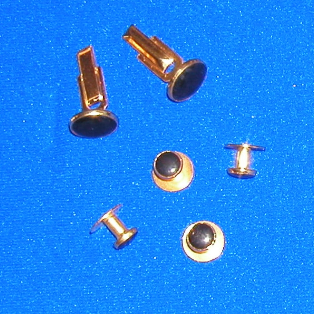 Onyx Cufflink & Button Stud Set